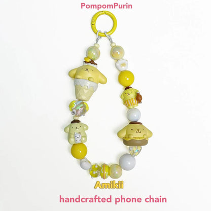 Pompom Purin Mysweetpiano Pochacco handcraft phone chain