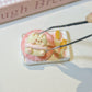 Mini artificial food Plate refrigerator magnet