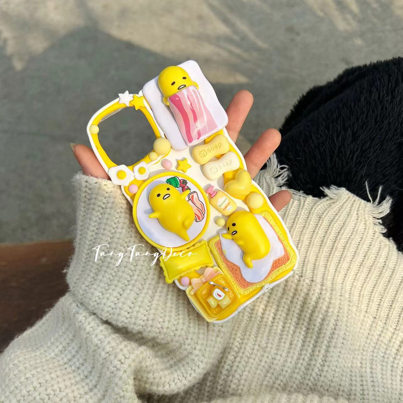 Gudetama and Pochacco phone case