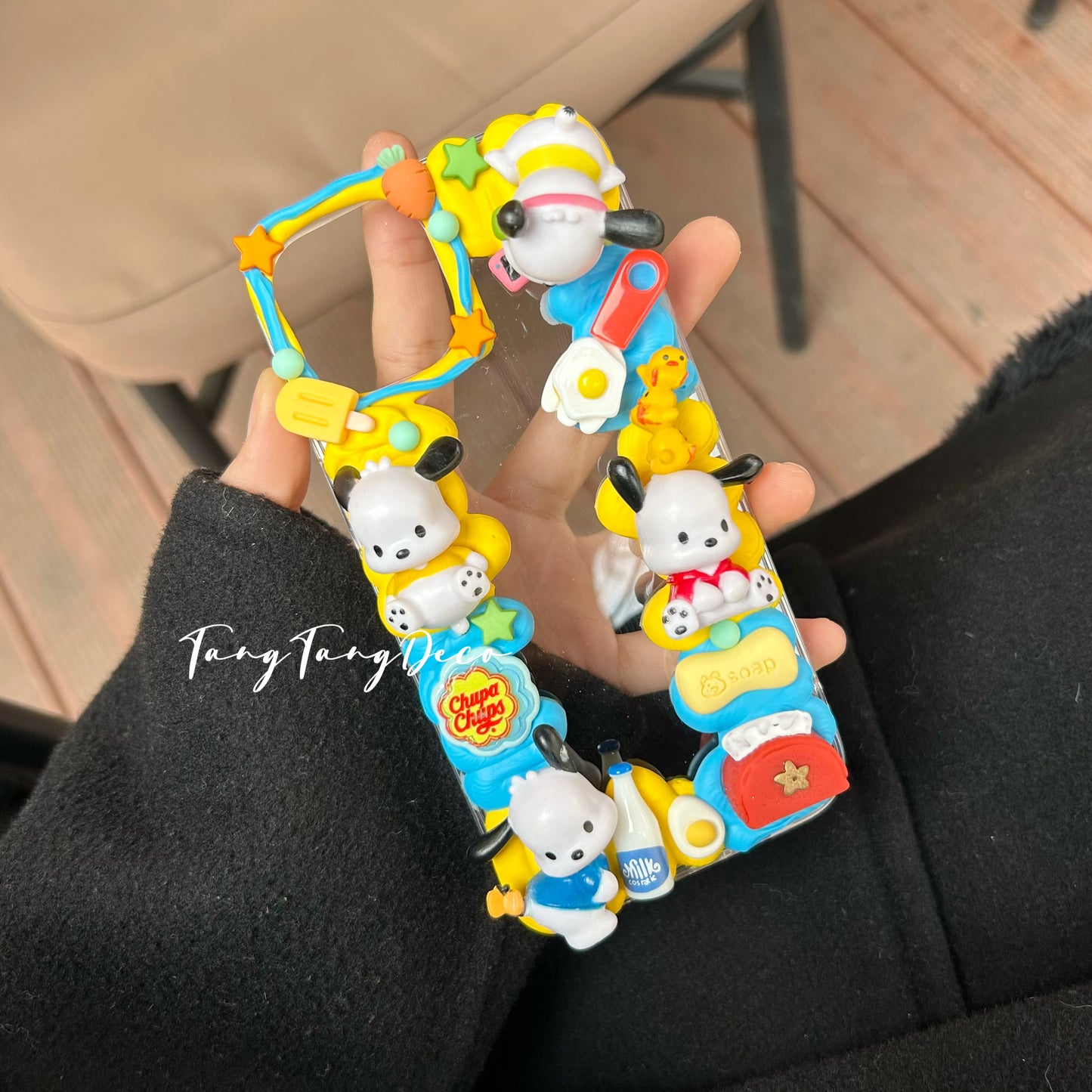 Gudetama and Pochacco phone case