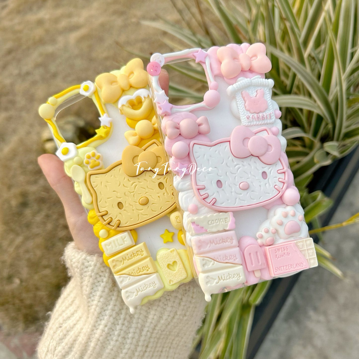 Yellow and Pink HelloKitty Cookie Phone Case