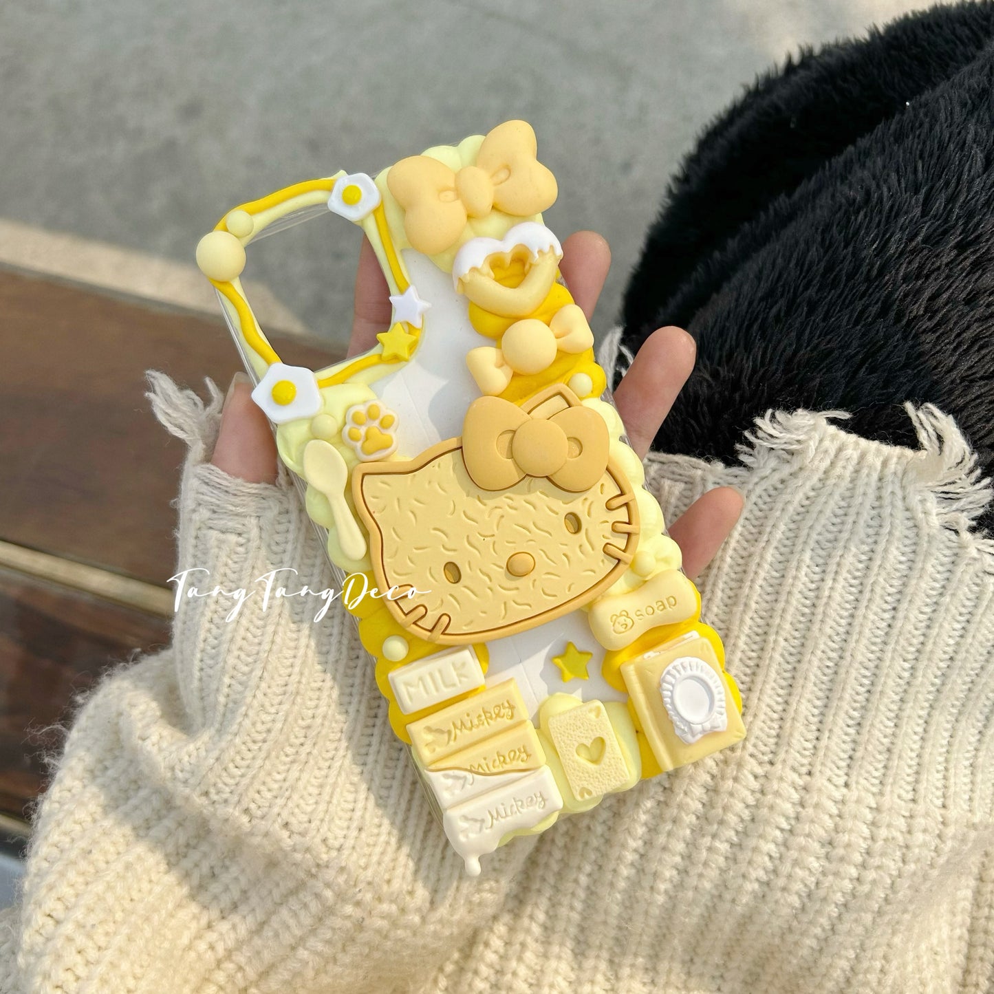 Yellow and Pink HelloKitty Cookie Phone Case