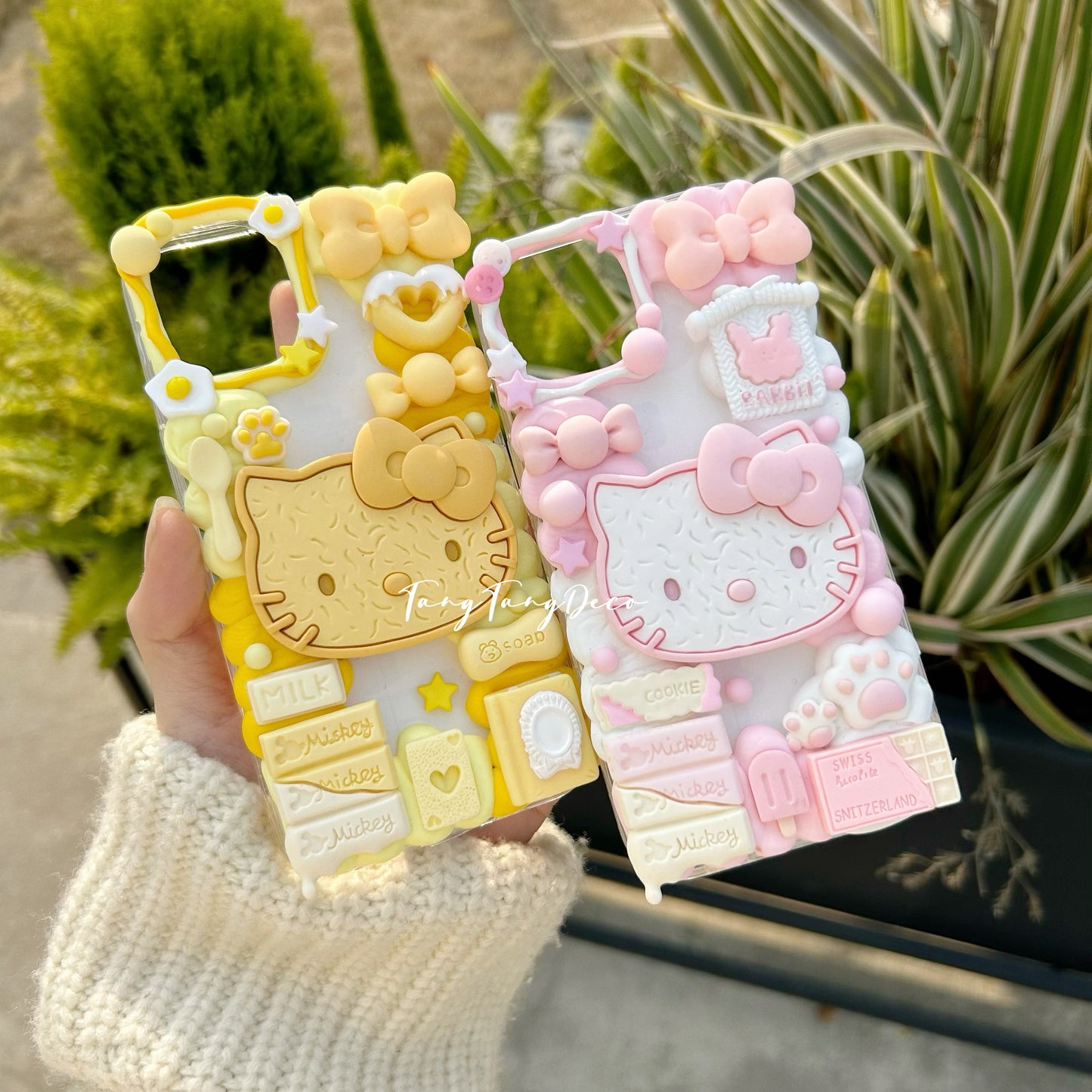 Yellow and Pink HelloKitty Cookie Phone Case