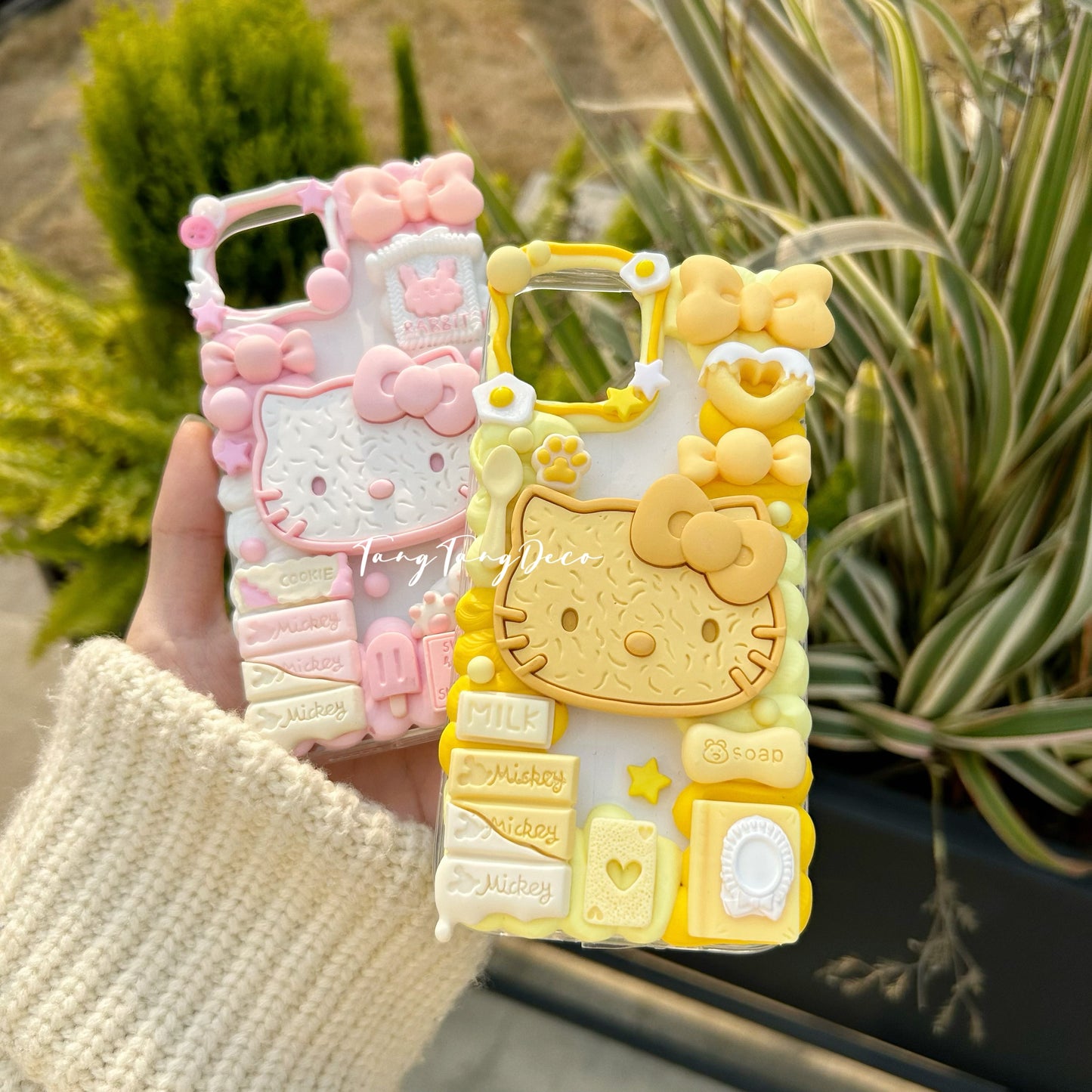 Yellow and Pink HelloKitty Cookie Phone Case