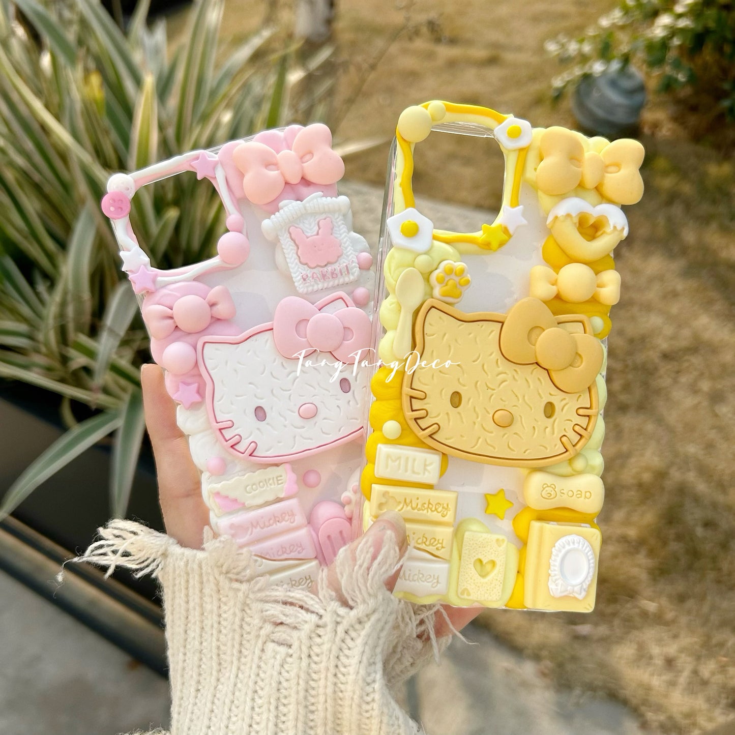 Yellow and Pink HelloKitty Cookie Phone Case